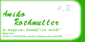aniko rothmuller business card
